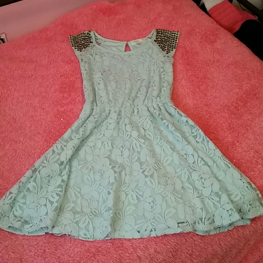 Light blue lace dress